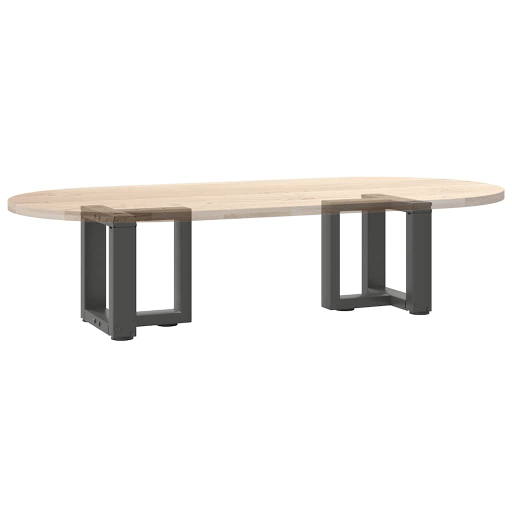 2 db antracitszürke, T-alakú acél dohányzóasztal láb 30x25x(30-31) cm