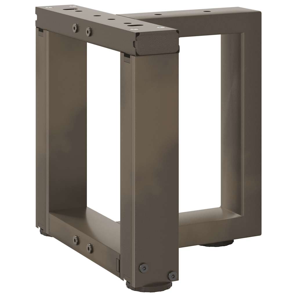 2 db fekete, T-alakú acél dohányzóasztal láb 30x25x(30-31) cm