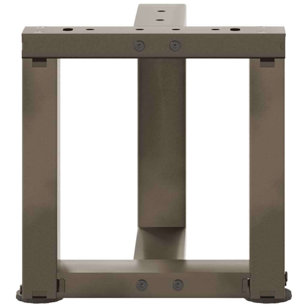 2 db fekete, T-alakú acél dohányzóasztal láb 30x25x(30-31) cm