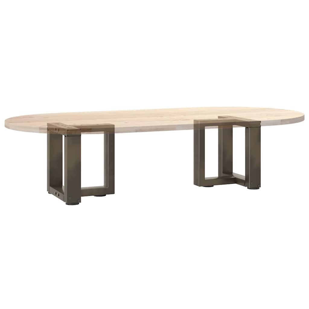 2 db fekete, T-alakú acél dohányzóasztal láb 30x25x(30-31) cm