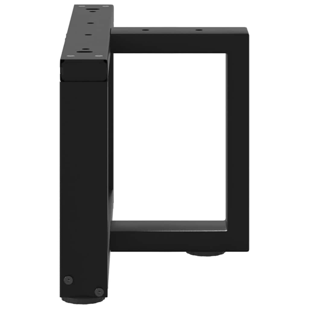 2 db fekete, T-alakú acél dohányzóasztal láb 40x25x(30-31) cm