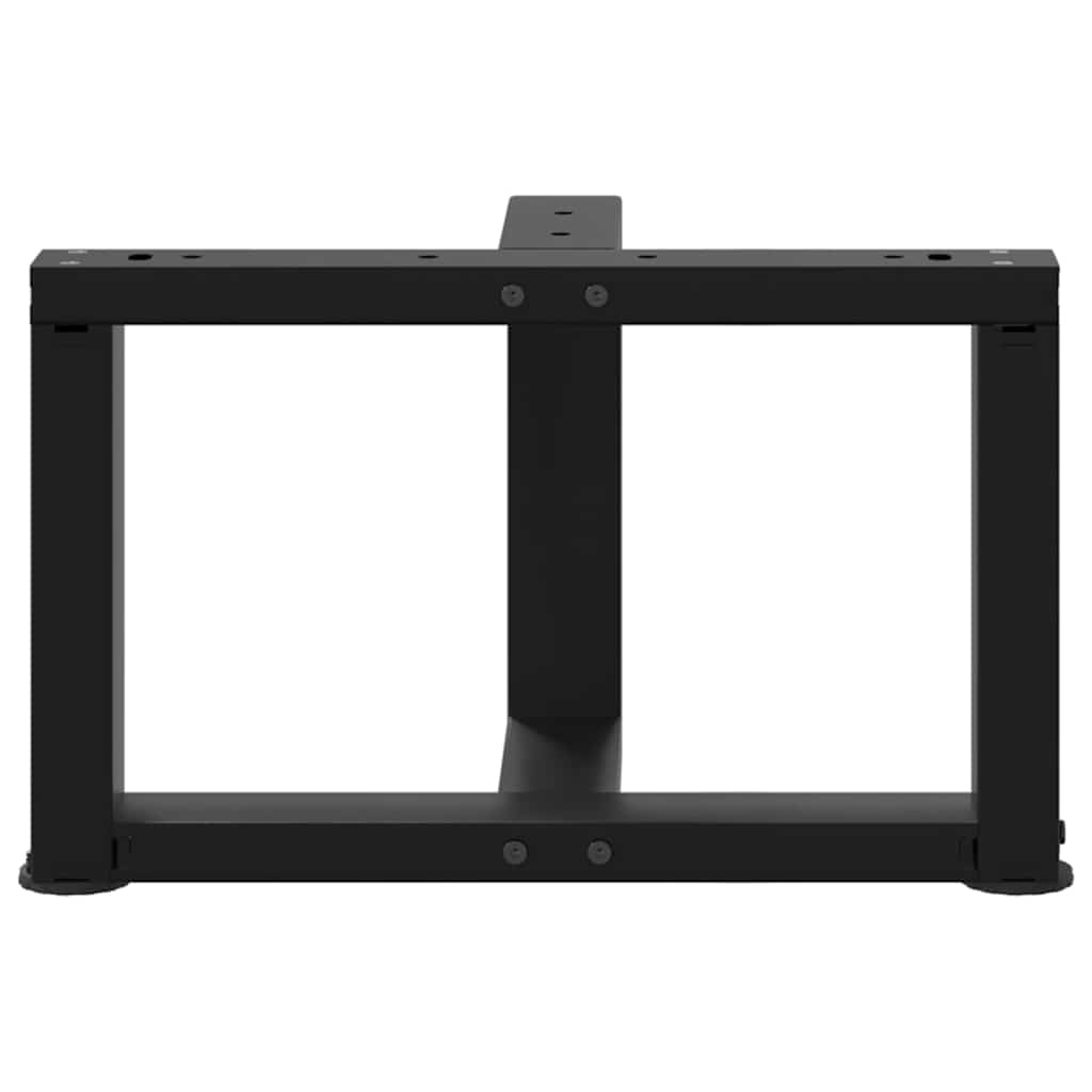 2 db fekete, T-alakú acél dohányzóasztal láb 40x25x(30-31) cm