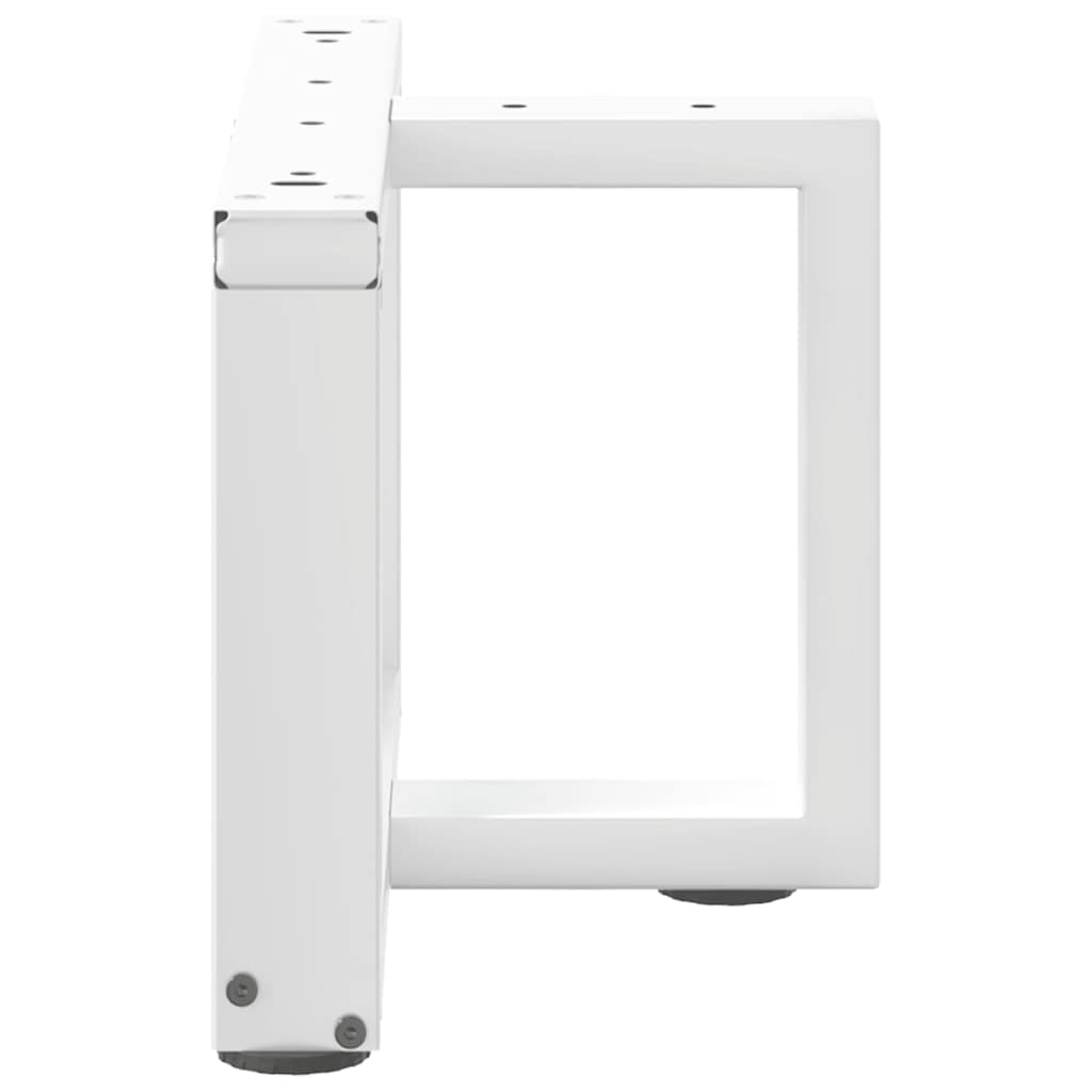 2 db T-alakú dohányzóasztal láb fehér 40x25x(30-31) cm acél dohányzóasztal láb