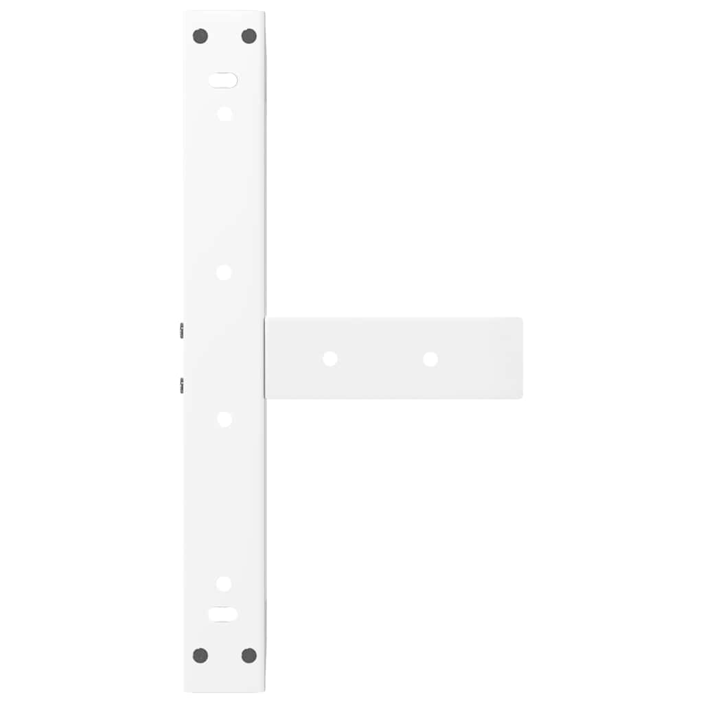 2 db T-alakú dohányzóasztal láb fehér 40x25x(30-31) cm acél dohányzóasztal láb