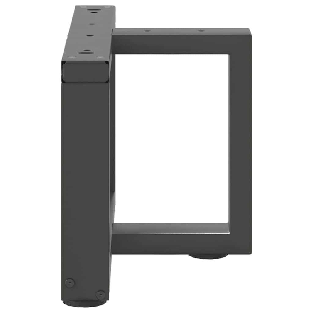 2 db antracitszürke, T-alakú acél dohányzóasztal láb 40x25x(30-31) cm