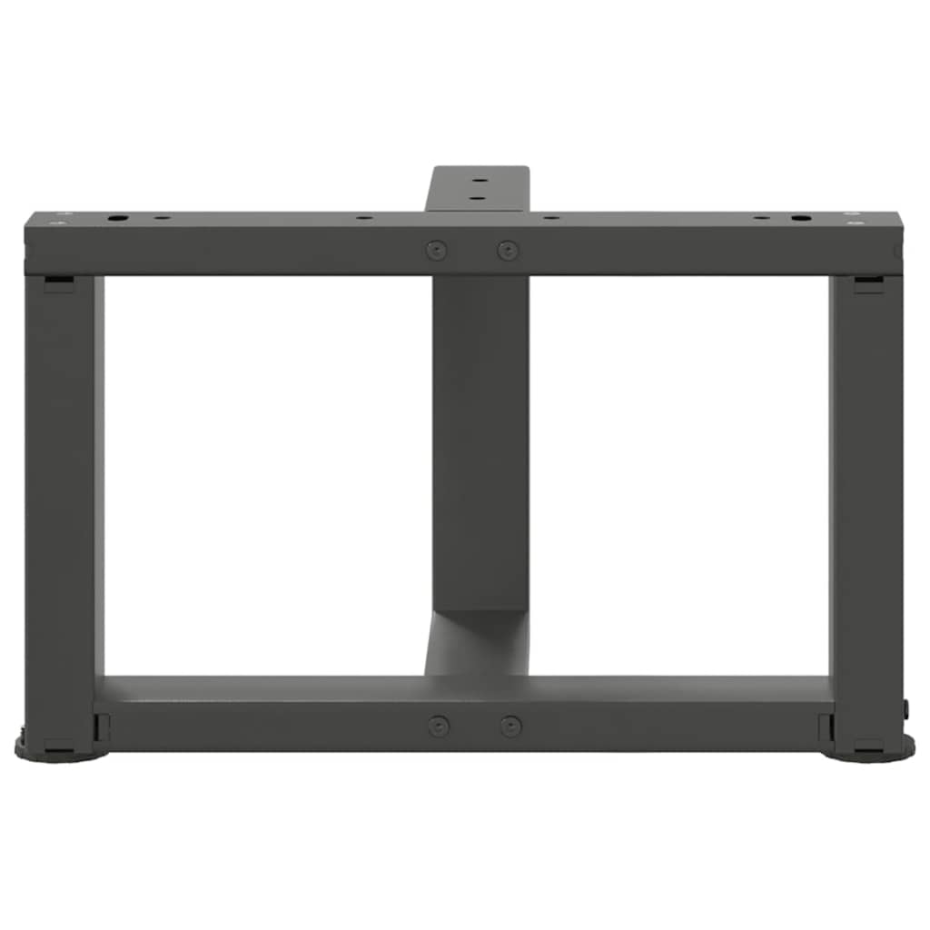 2 db antracitszürke, T-alakú acél dohányzóasztal láb 40x25x(30-31) cm