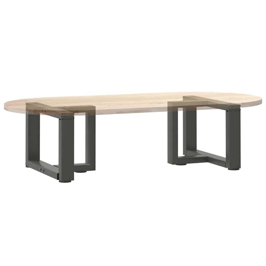 2 db antracitszürke, T-alakú acél dohányzóasztal láb 40x25x(30-31) cm