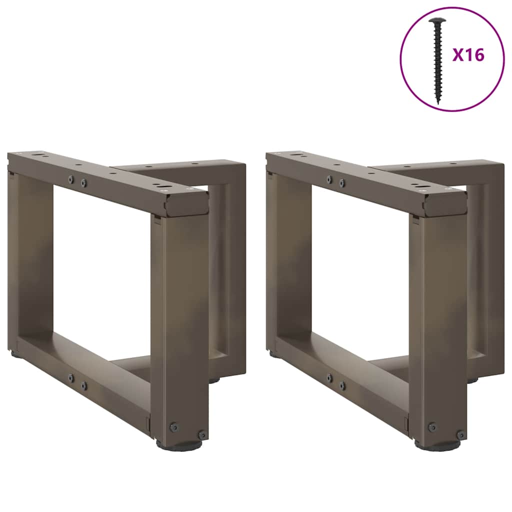 2 db fekete, T-alakú acél dohányzóasztal láb 40x25x(30-31) cm
