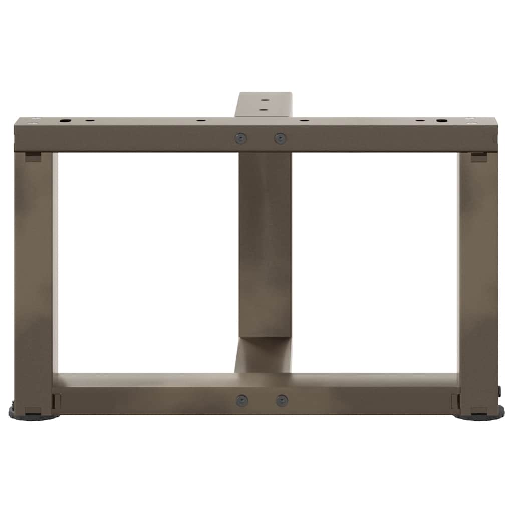 2 db fekete, T-alakú acél dohányzóasztal láb 40x25x(30-31) cm