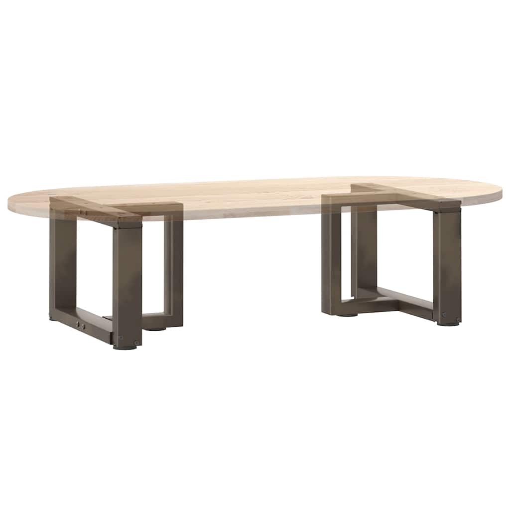 2 db fekete, T-alakú acél dohányzóasztal láb 40x25x(30-31) cm