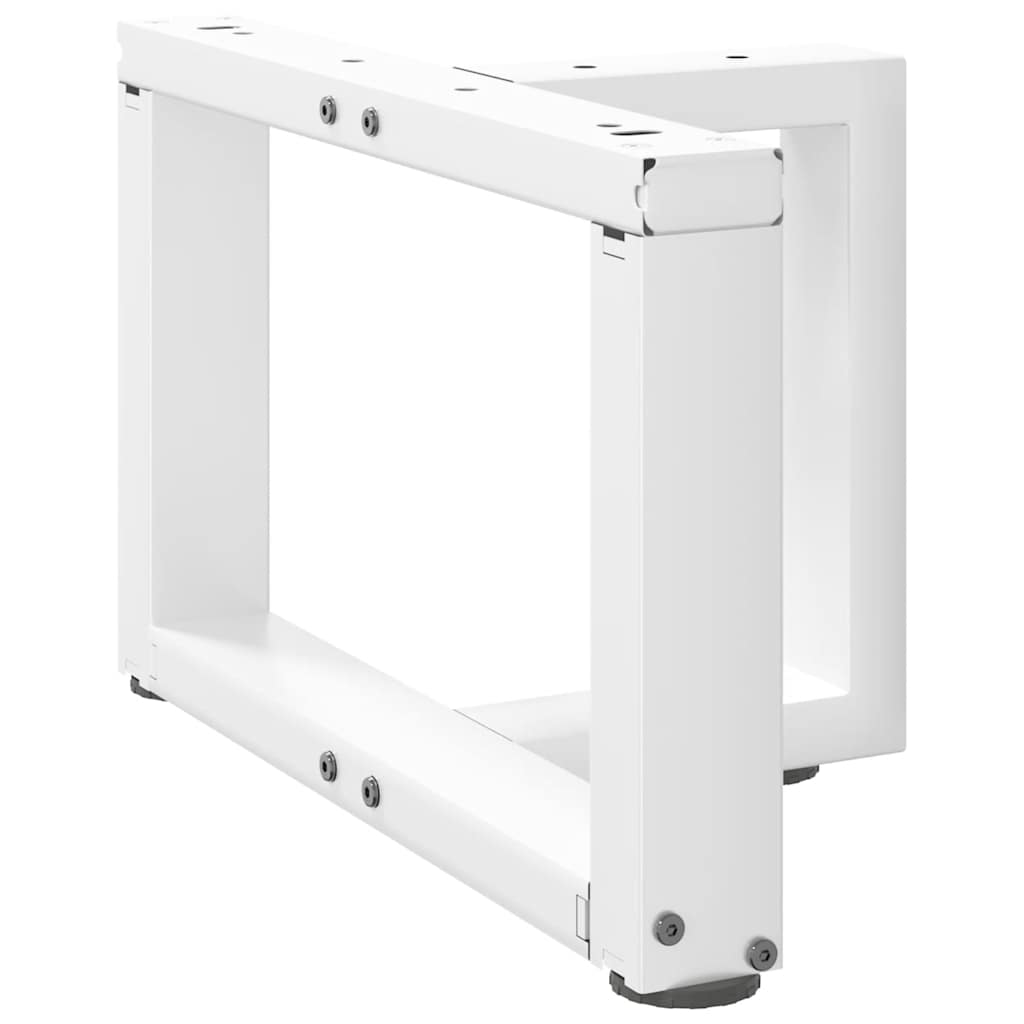 2 db fehér, T-alakú dohányzóasztal láb 50x25x(30-31) cm acél dohányzóasztal láb