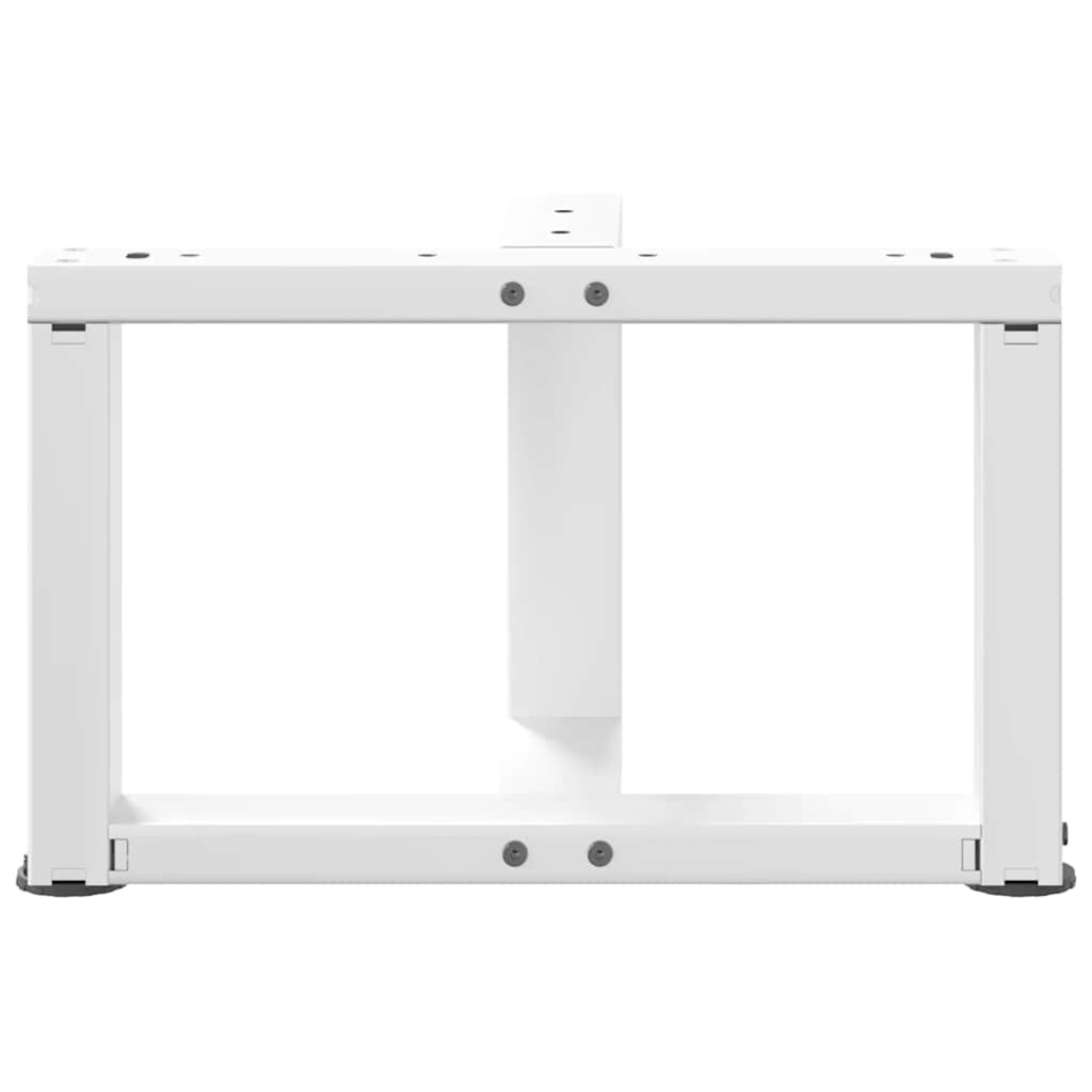 2 db fehér, T-alakú dohányzóasztal láb 50x25x(30-31) cm acél dohányzóasztal láb