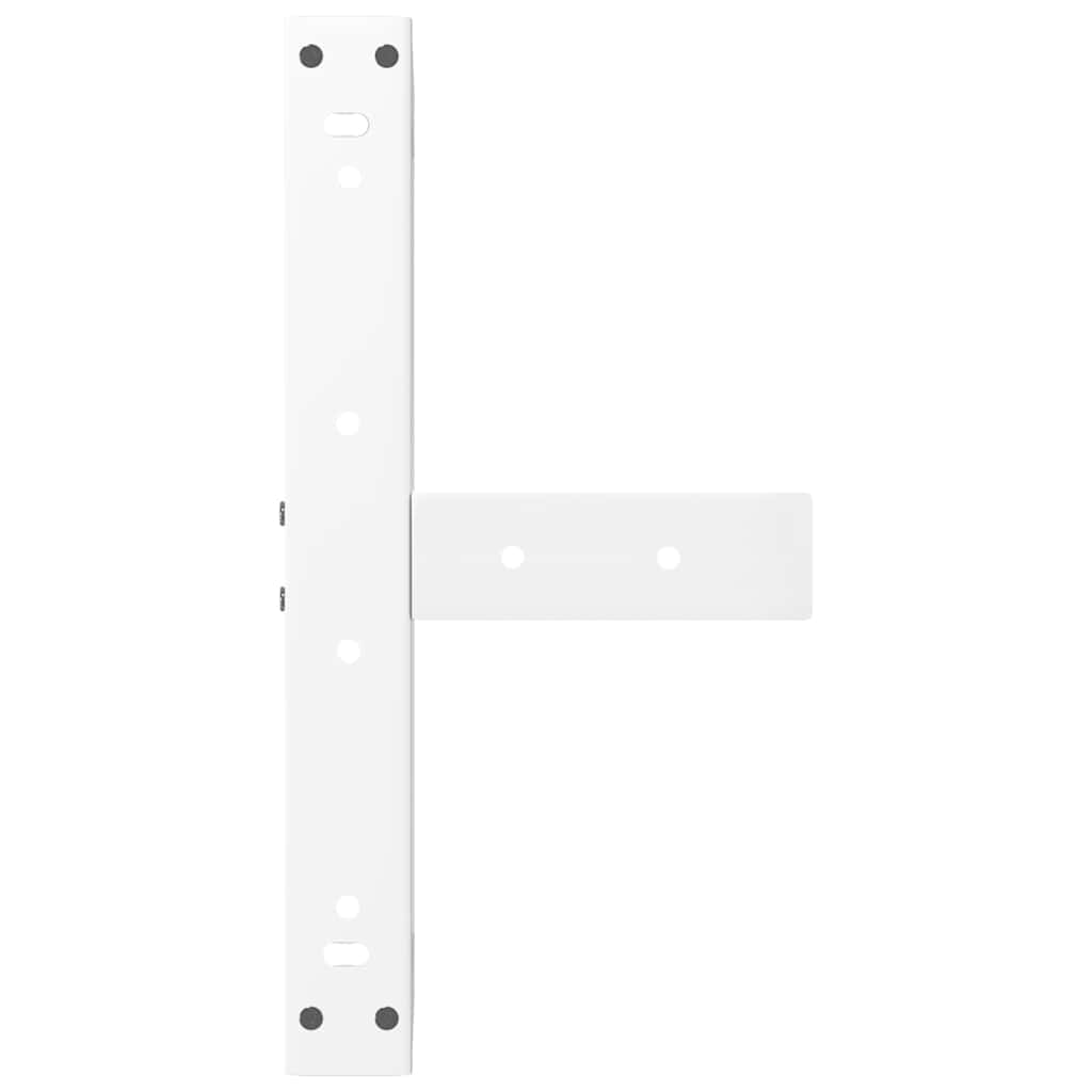 2 db fehér, T-alakú dohányzóasztal láb 50x25x(30-31) cm acél dohányzóasztal láb