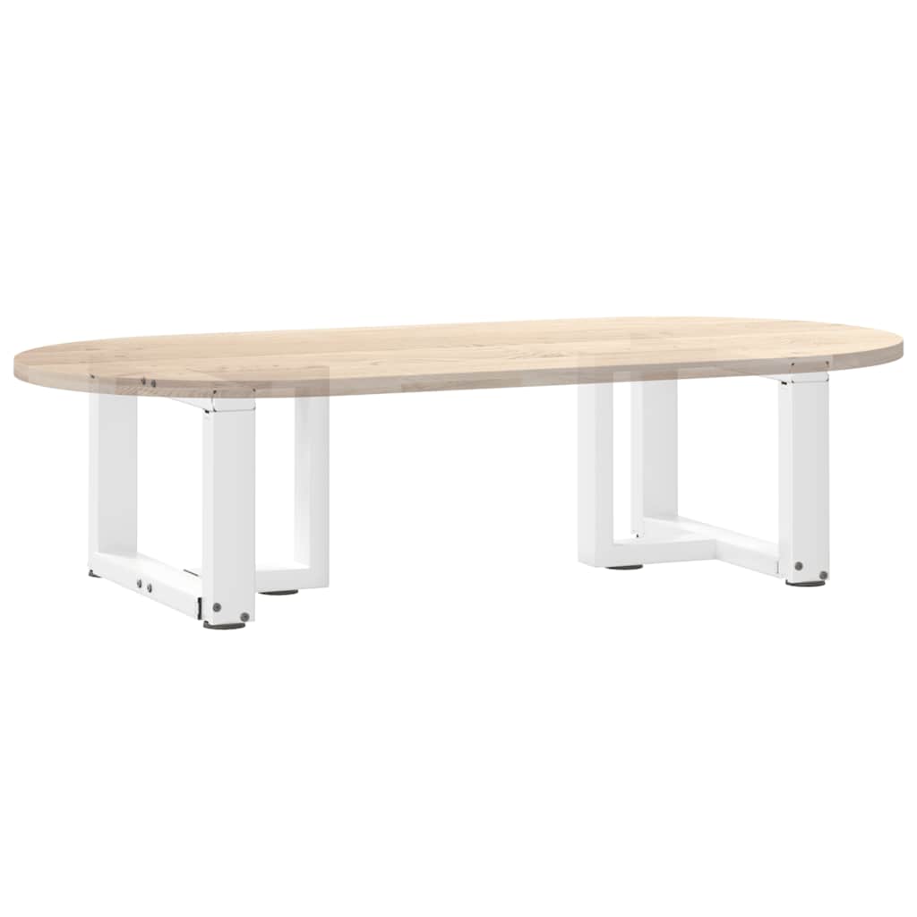 2 db fehér, T-alakú dohányzóasztal láb 50x25x(30-31) cm acél dohányzóasztal láb