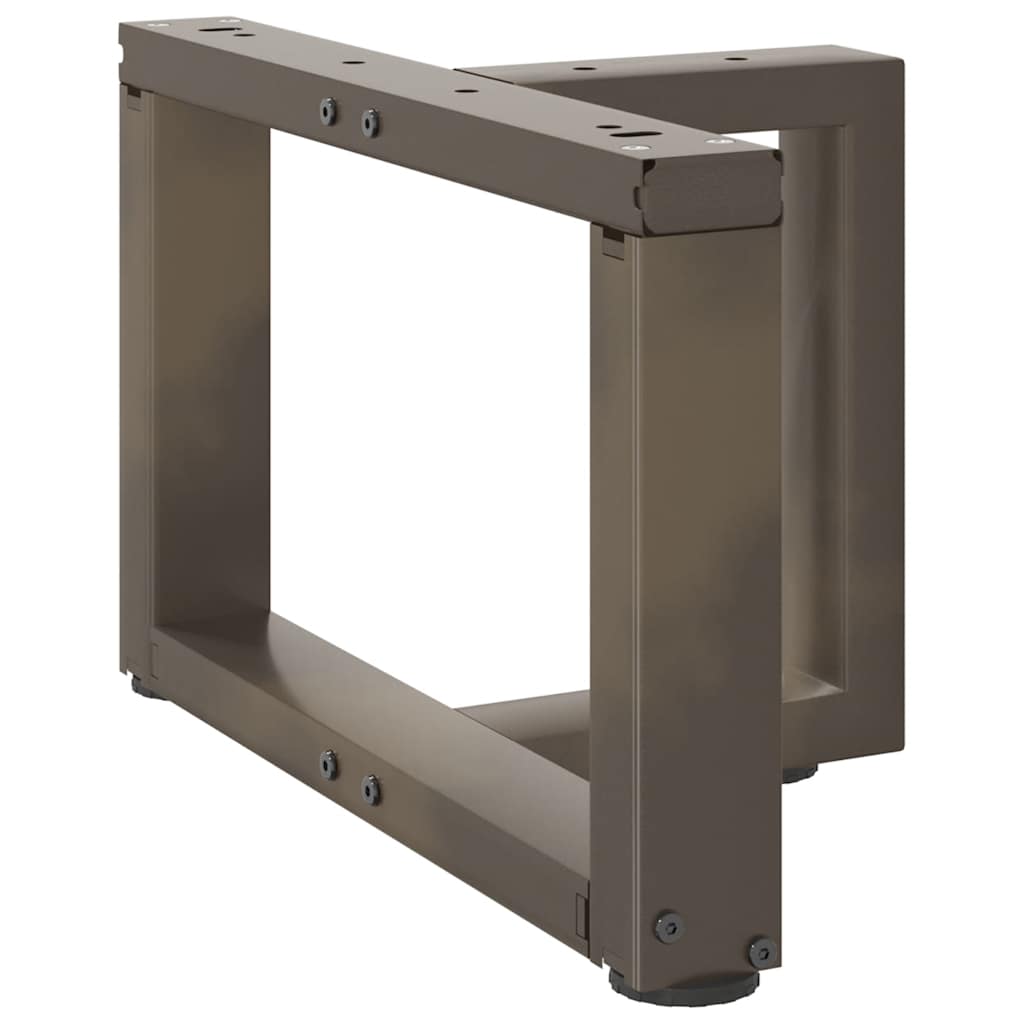2 db fekete, T-alakú acél dohányzóasztal láb 50x25x(30-31) cm