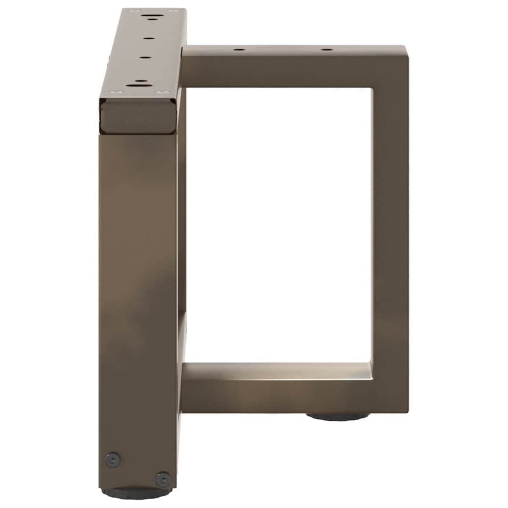 2 db fekete, T-alakú acél dohányzóasztal láb 50x25x(30-31) cm
