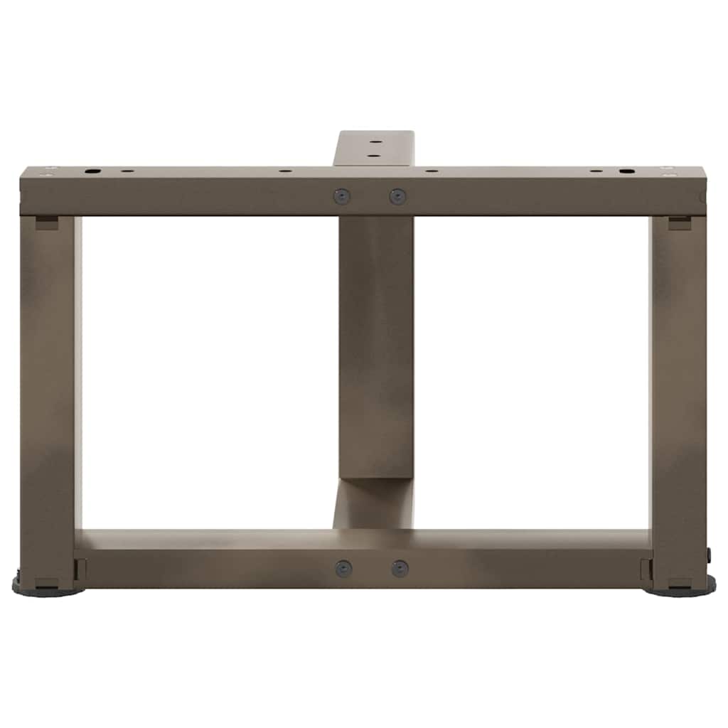 2 db fekete, T-alakú acél dohányzóasztal láb 50x25x(30-31) cm