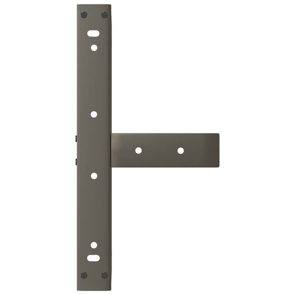 2 db fekete, T-alakú acél dohányzóasztal láb 50x25x(30-31) cm