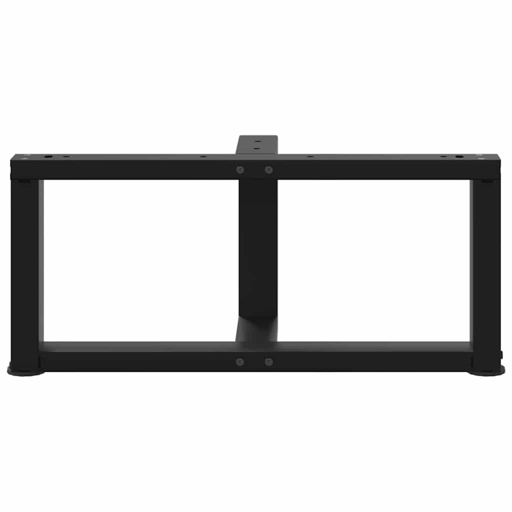 2 db fekete, T-alakú acél dohányzóasztal láb 60x25x(30-31) cm