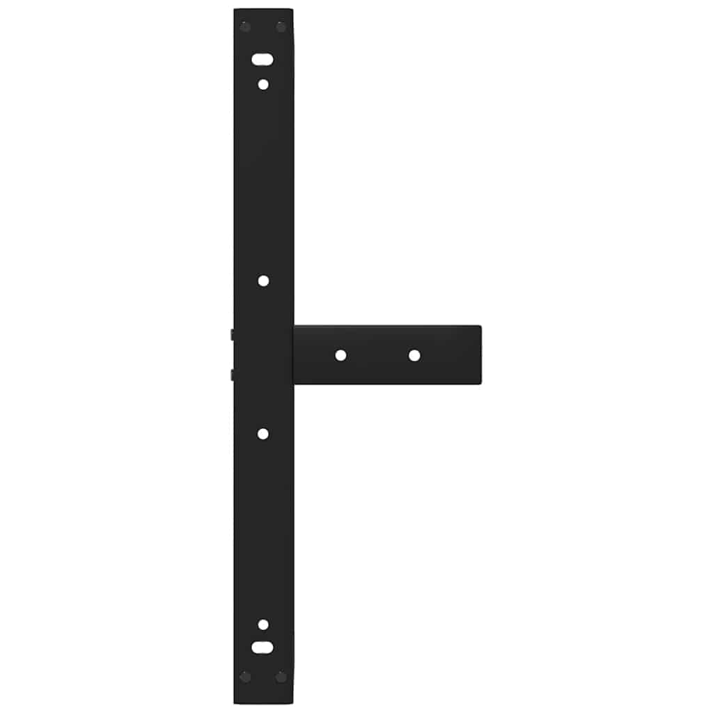 2 db fekete, T-alakú acél dohányzóasztal láb 60x25x(30-31) cm