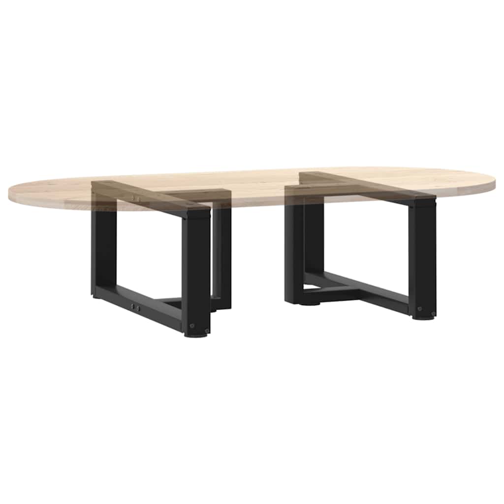 2 db fekete, T-alakú acél dohányzóasztal láb 60x25x(30-31) cm