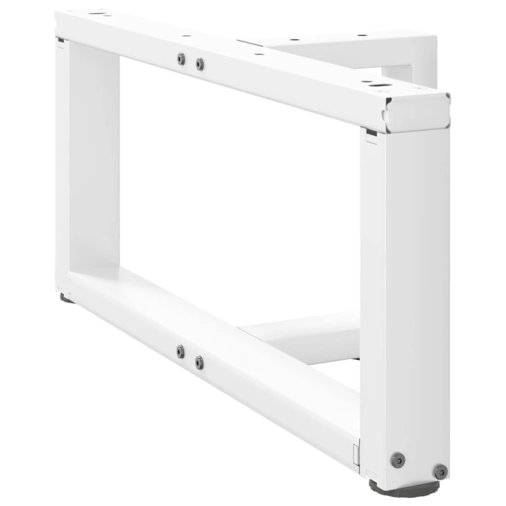 2 db fehér, T-alakú dohányzóasztal láb 60x25x(30-31) cm acél dohányzóasztal láb