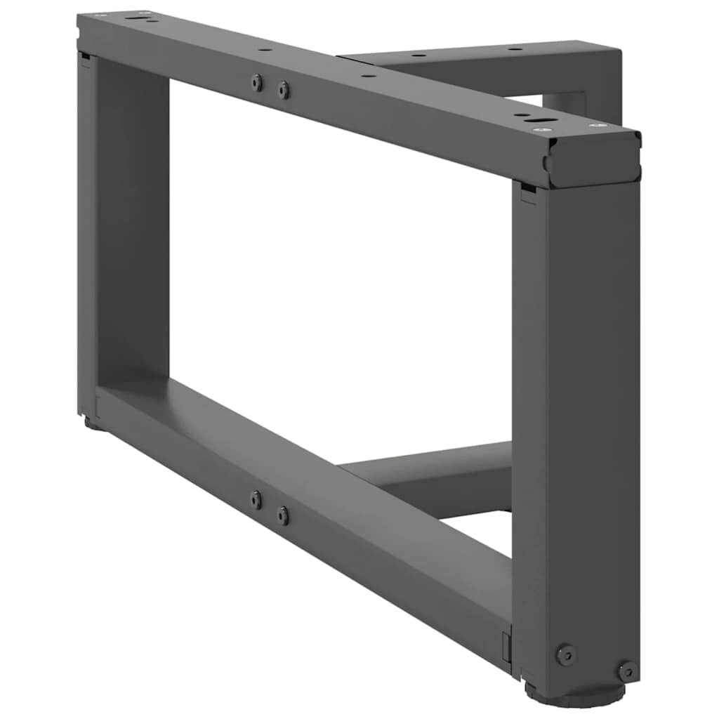 2 db antracitszürke, T-alakú acél dohányzóasztal láb 60x25x(30-31) cm