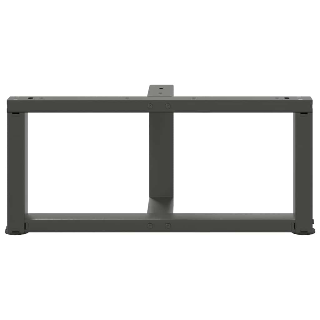 2 db antracitszürke, T-alakú acél dohányzóasztal láb 60x25x(30-31) cm