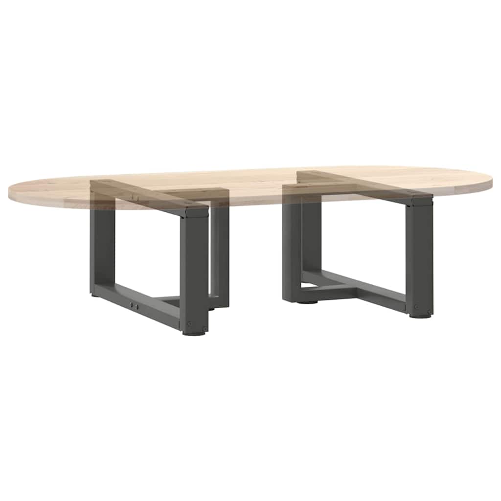 2 db antracitszürke, T-alakú acél dohányzóasztal láb 60x25x(30-31) cm
