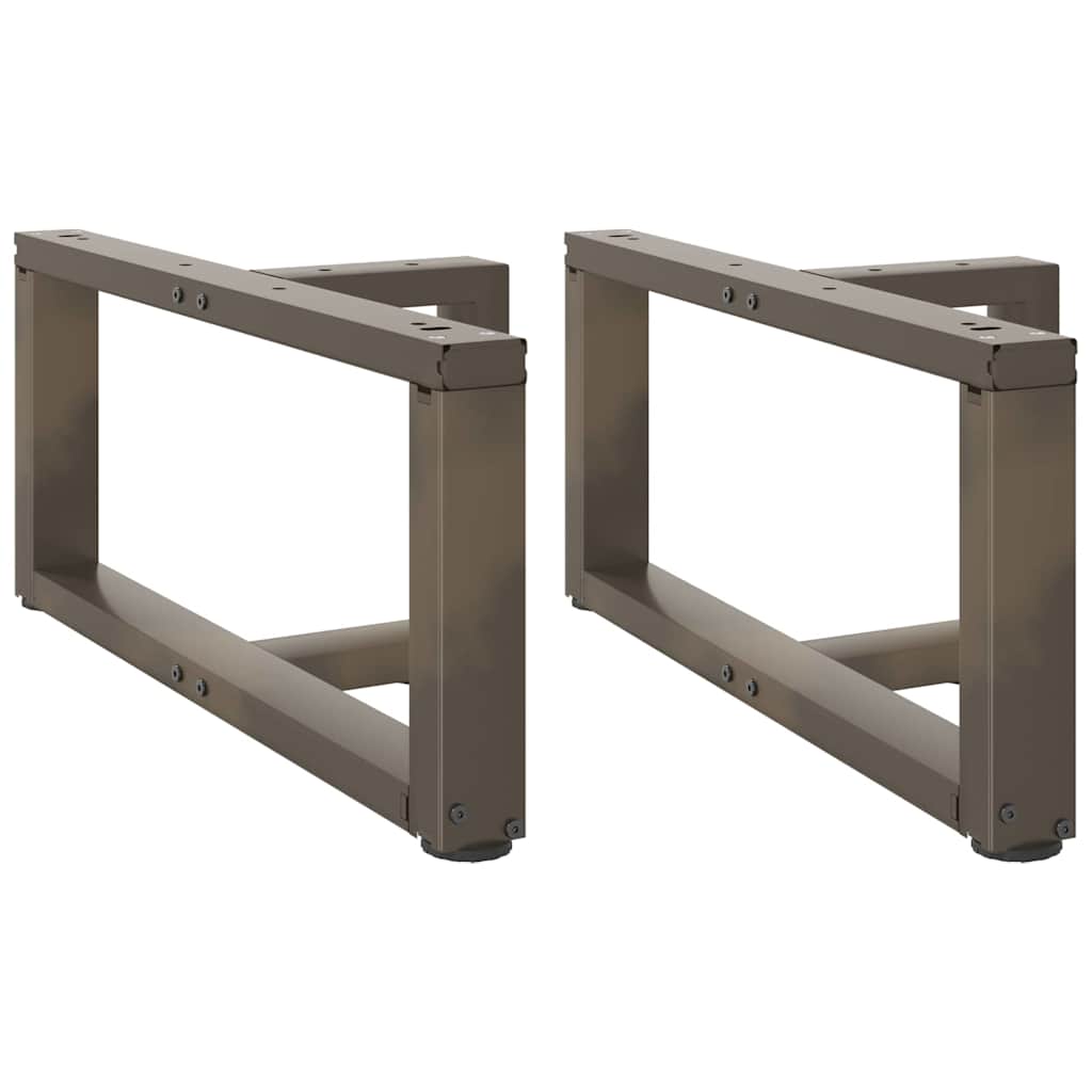 2 db fekete, T-alakú acél dohányzóasztal láb 60x25x(30-31) cm