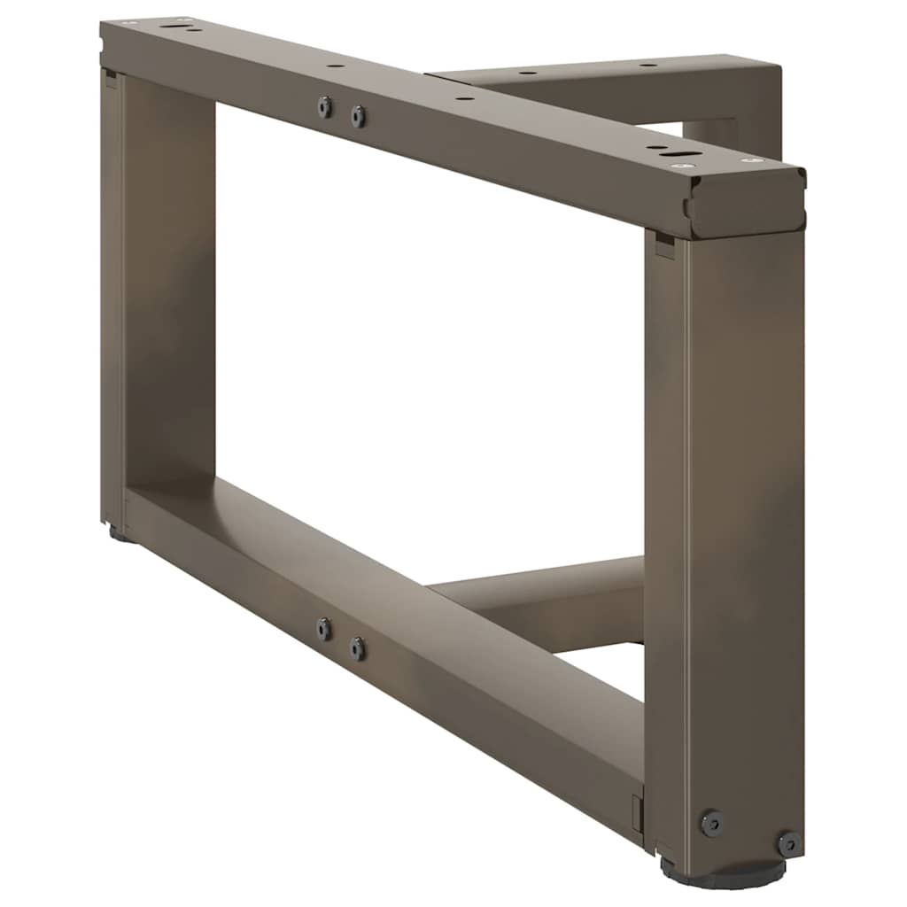2 db fekete, T-alakú acél dohányzóasztal láb 60x25x(30-31) cm