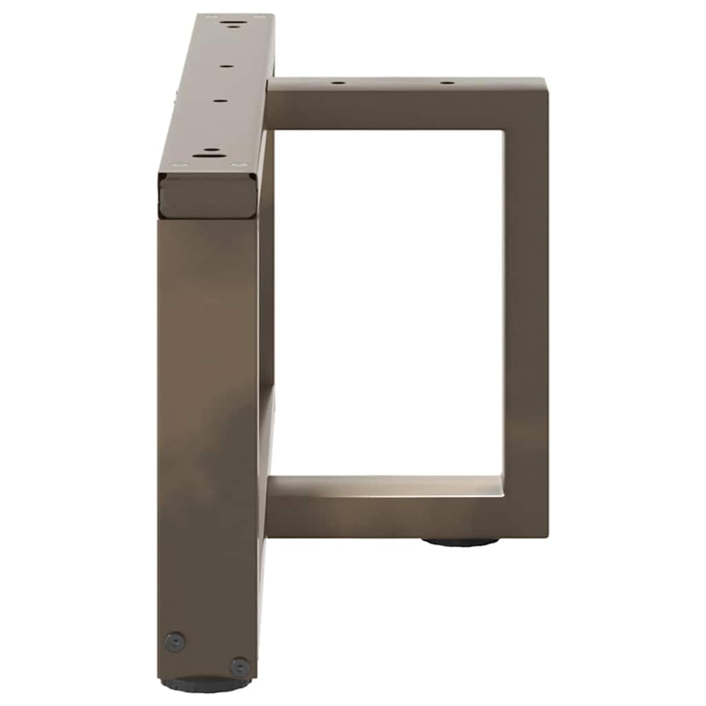 2 db fekete, T-alakú acél dohányzóasztal láb 60x25x(30-31) cm