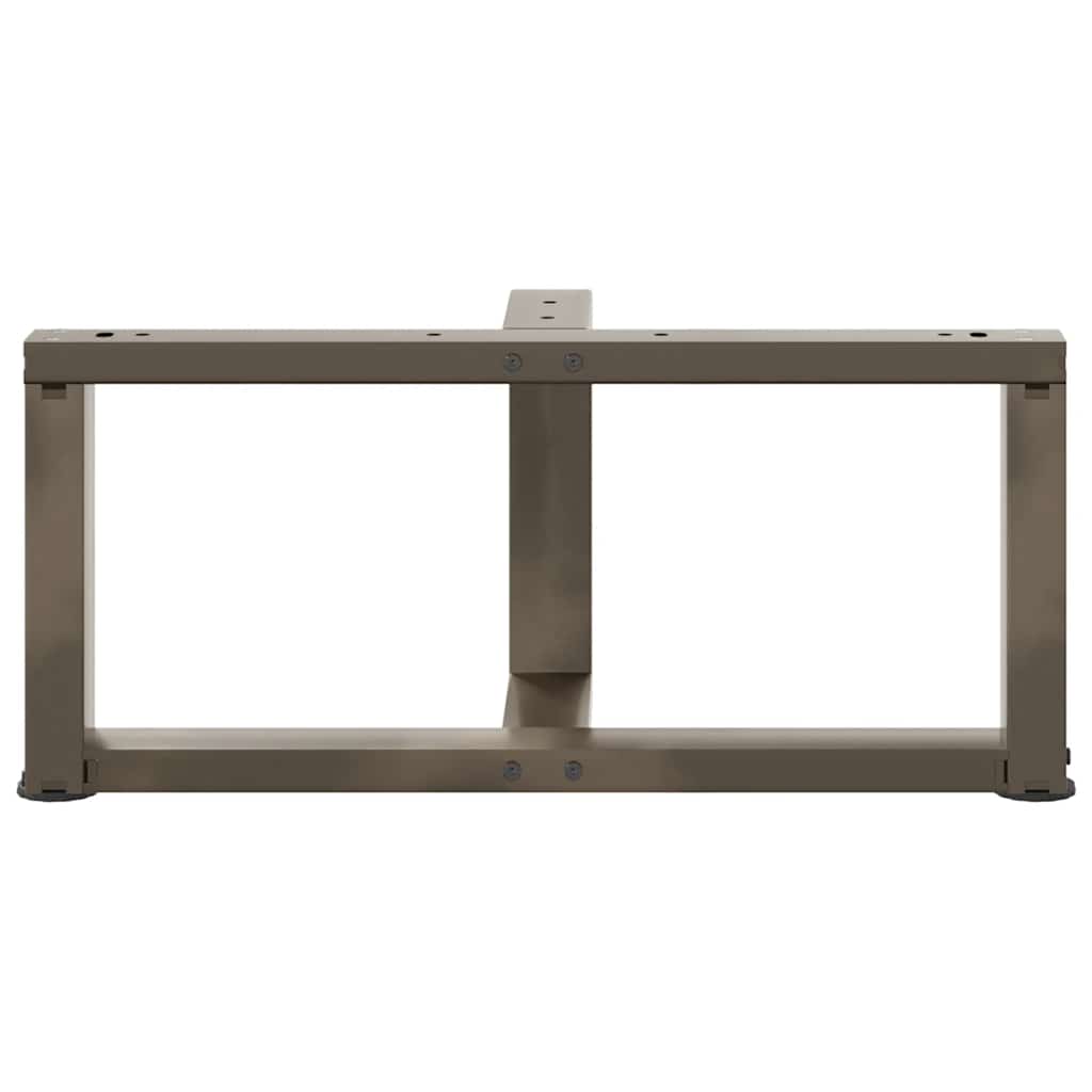 2 db fekete, T-alakú acél dohányzóasztal láb 60x25x(30-31) cm