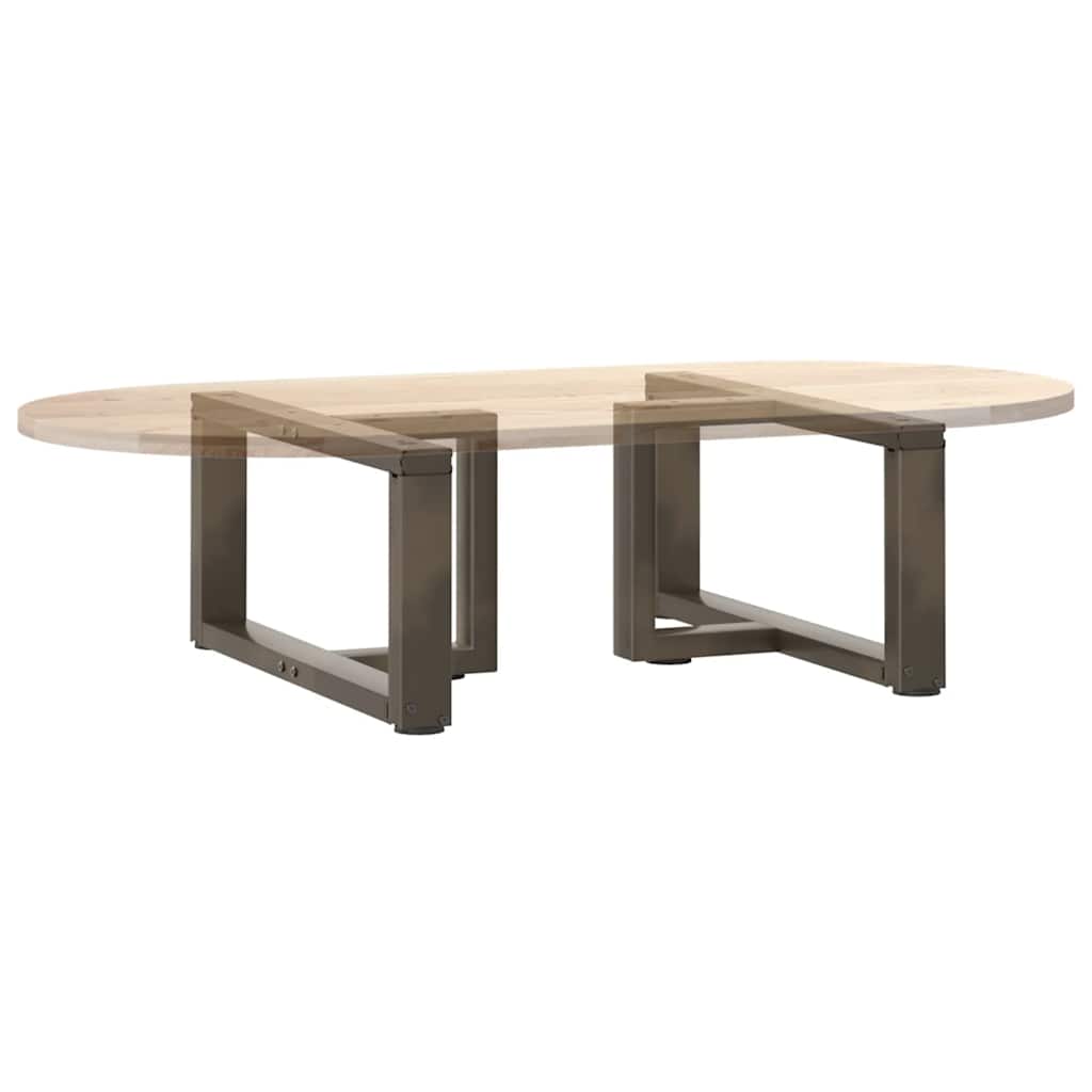 2 db fekete, T-alakú acél dohányzóasztal láb 60x25x(30-31) cm