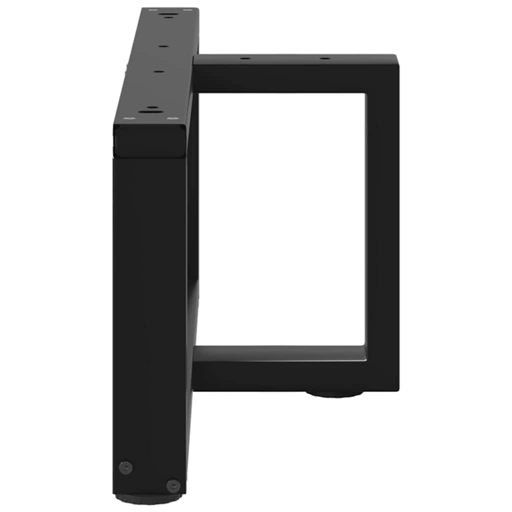 2 db fekete, T-alakú acél dohányzóasztal láb 70x25x(30-31) cm