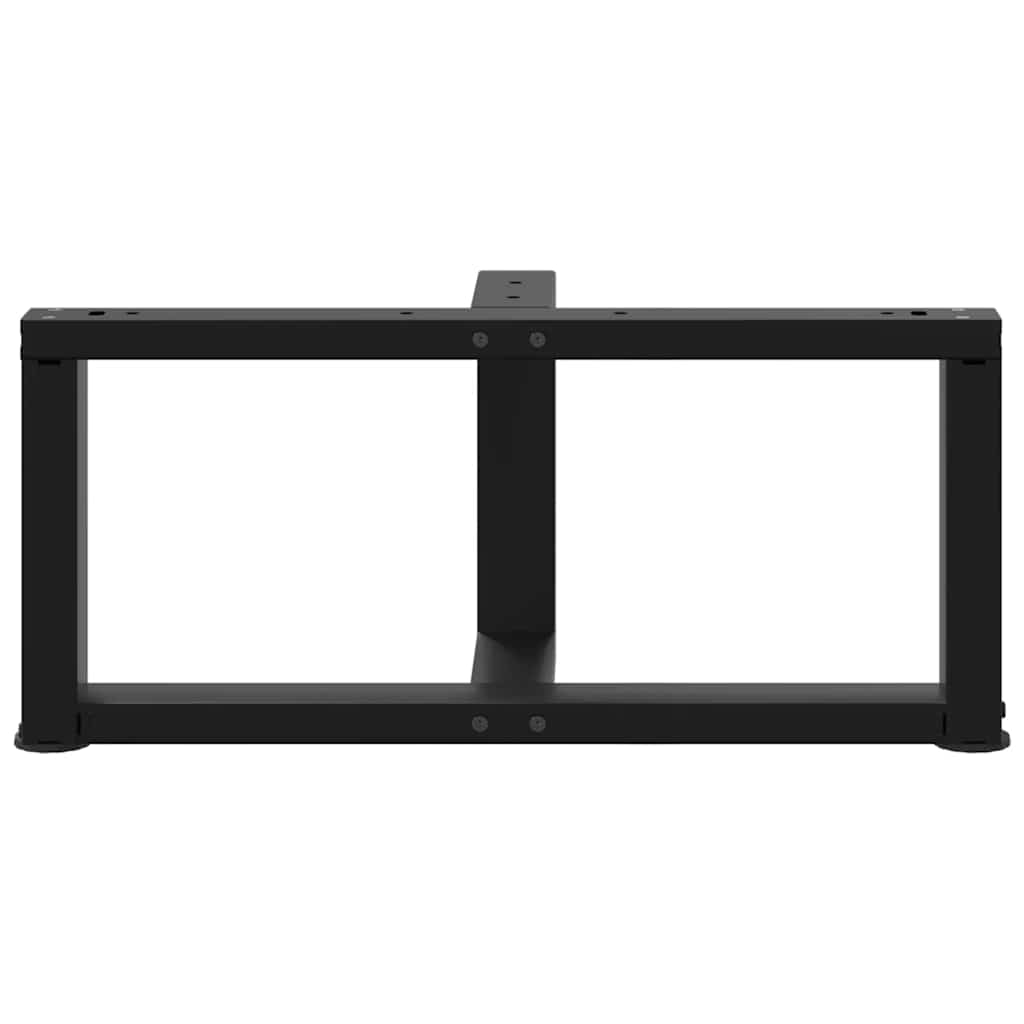 2 db fekete, T-alakú acél dohányzóasztal láb 70x25x(30-31) cm