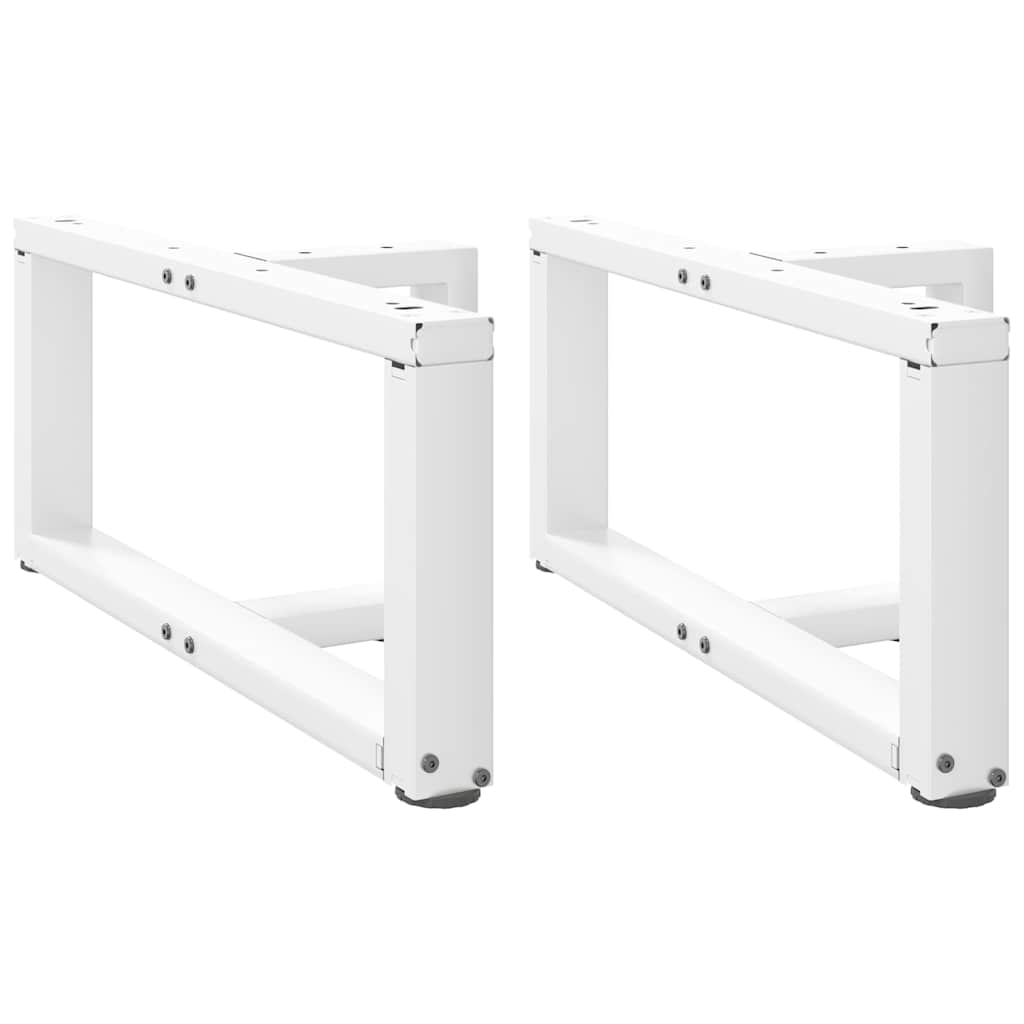 2 db fehér, T-alakú dohányzóasztal láb 70x25x(30-31) cm acél dohányzóasztal láb