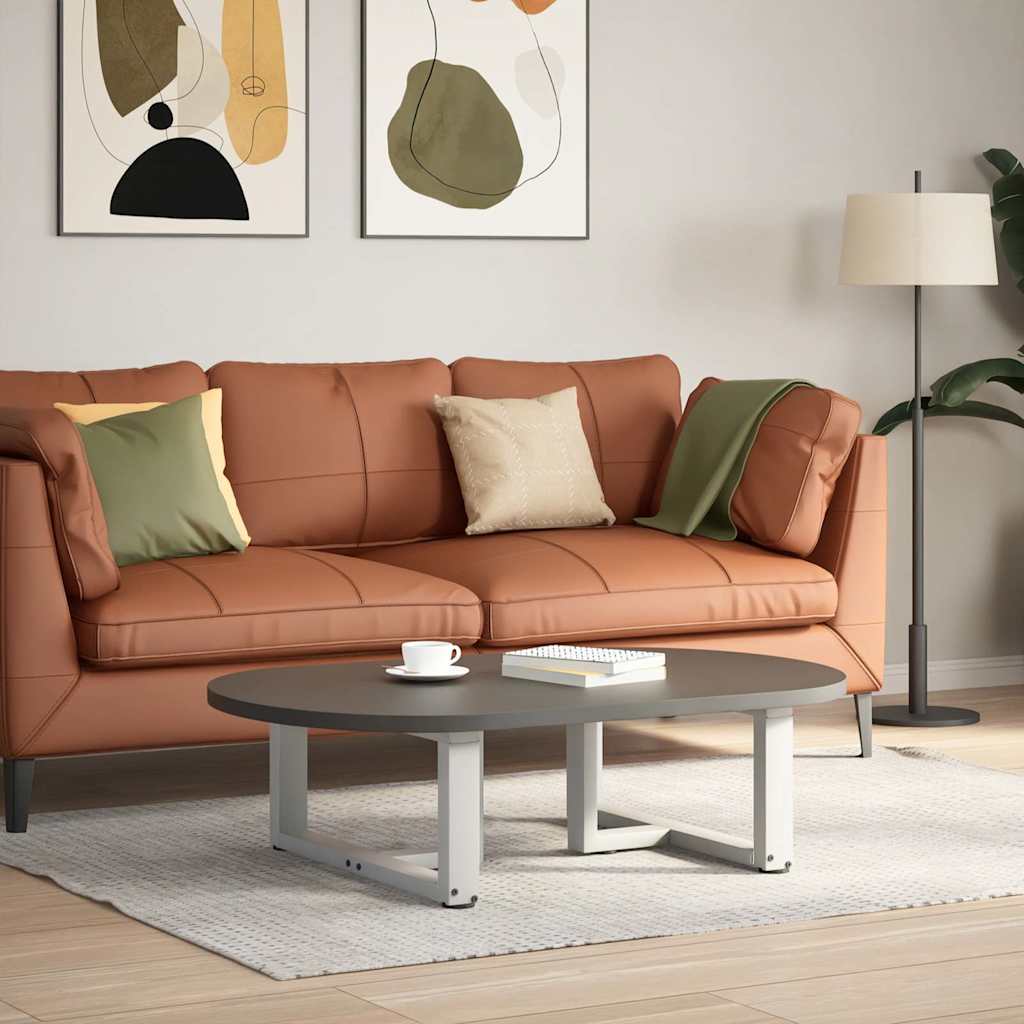 2 db fehér, T-alakú dohányzóasztal láb 70x25x(30-31) cm acél dohányzóasztal láb