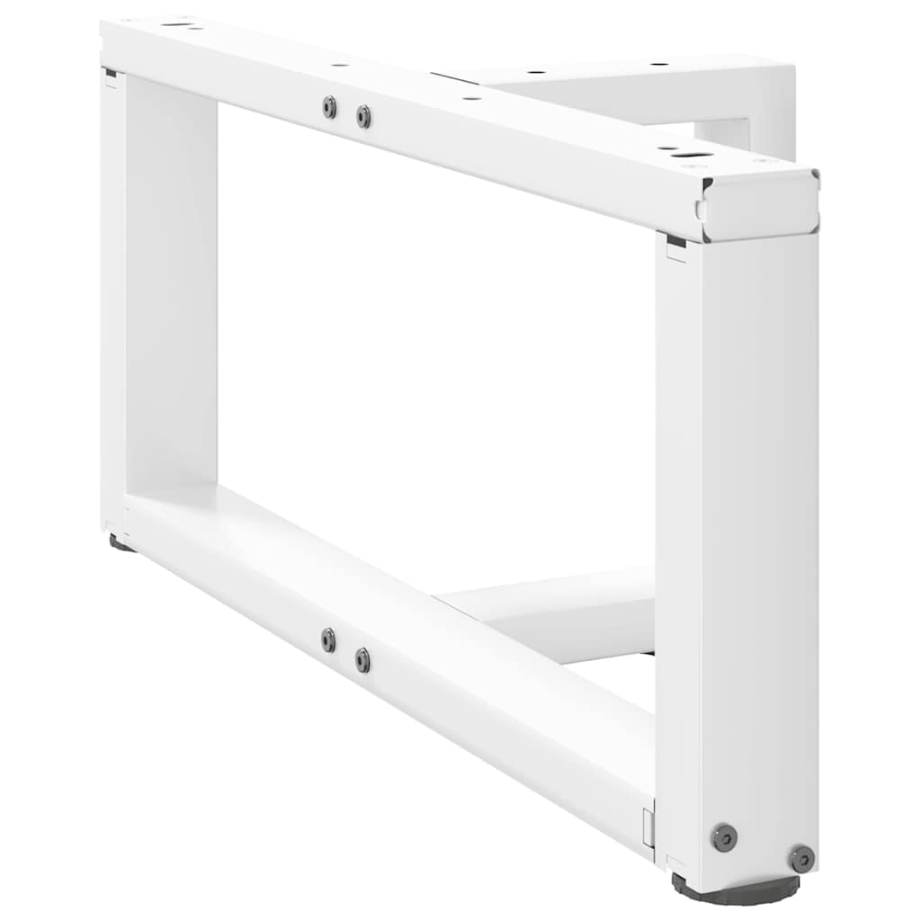 2 db fehér, T-alakú dohányzóasztal láb 70x25x(30-31) cm acél dohányzóasztal láb