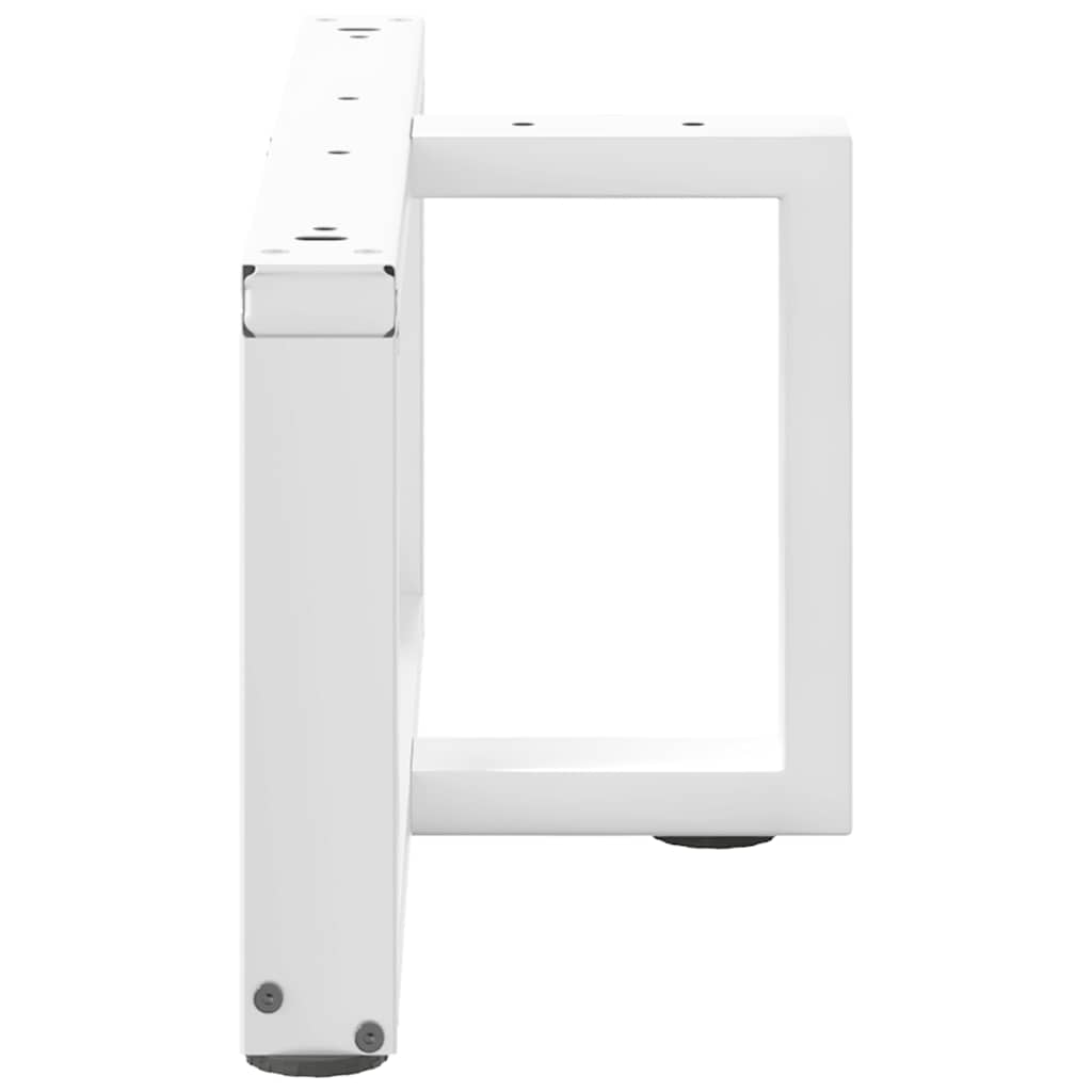 2 db fehér, T-alakú dohányzóasztal láb 70x25x(30-31) cm acél dohányzóasztal láb