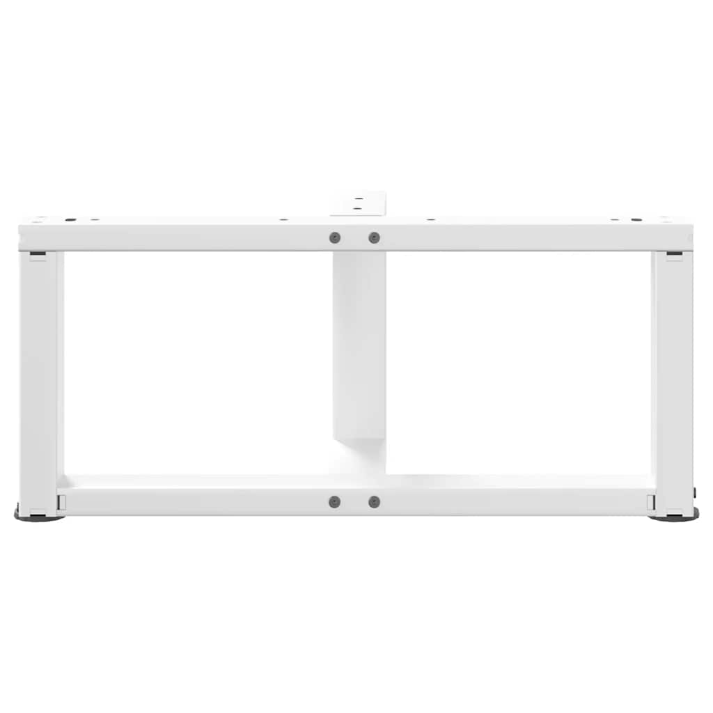 2 db fehér, T-alakú dohányzóasztal láb 70x25x(30-31) cm acél dohányzóasztal láb