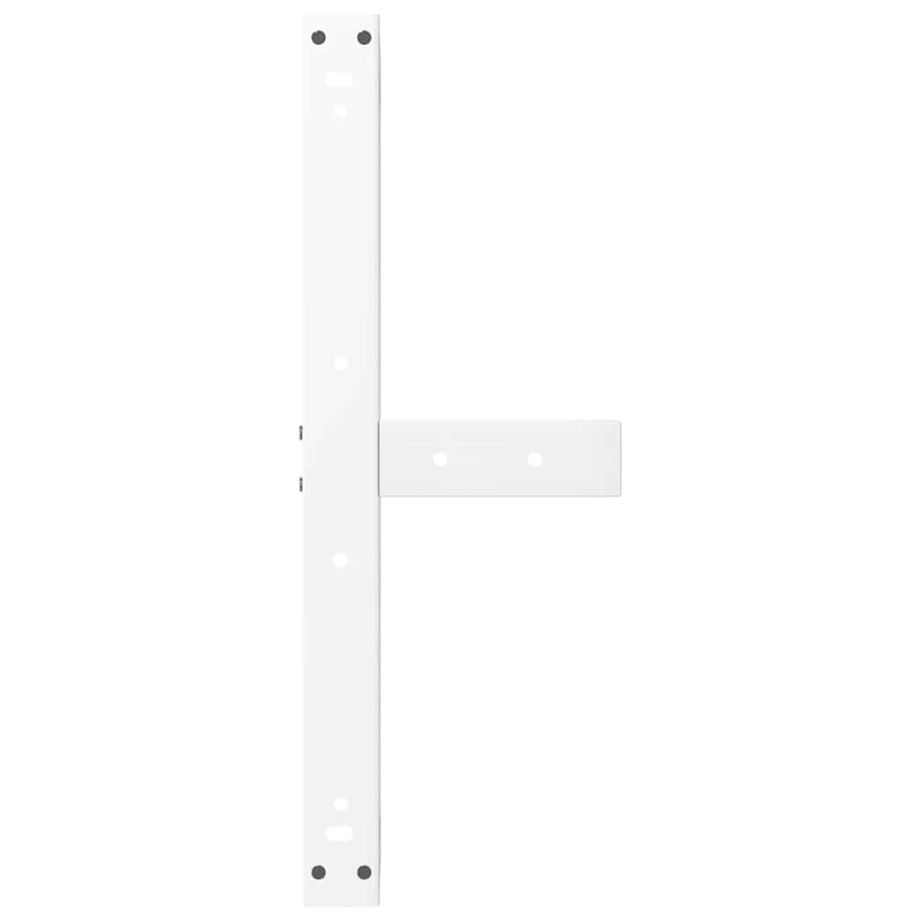 2 db fehér, T-alakú dohányzóasztal láb 70x25x(30-31) cm acél dohányzóasztal láb