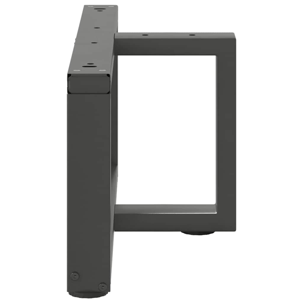 2 db antracitszürke, T-alakú acél dohányzóasztal láb 70x25x(30-31) cm