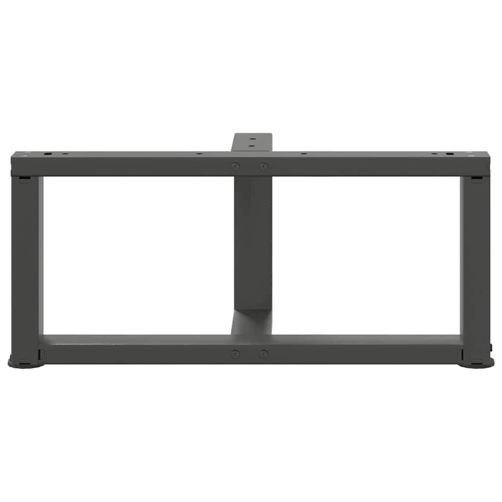 2 db antracitszürke, T-alakú acél dohányzóasztal láb 70x25x(30-31) cm