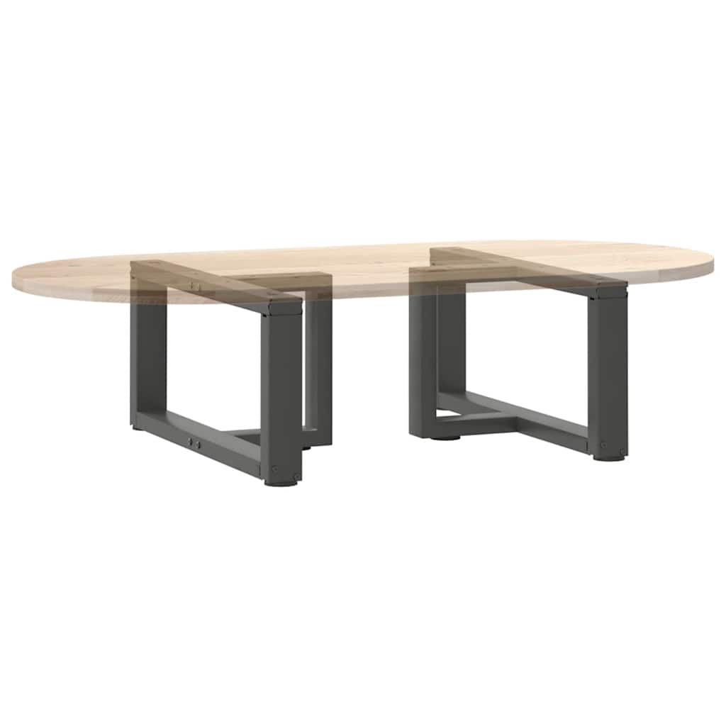 2 db antracitszürke, T-alakú acél dohányzóasztal láb 70x25x(30-31) cm