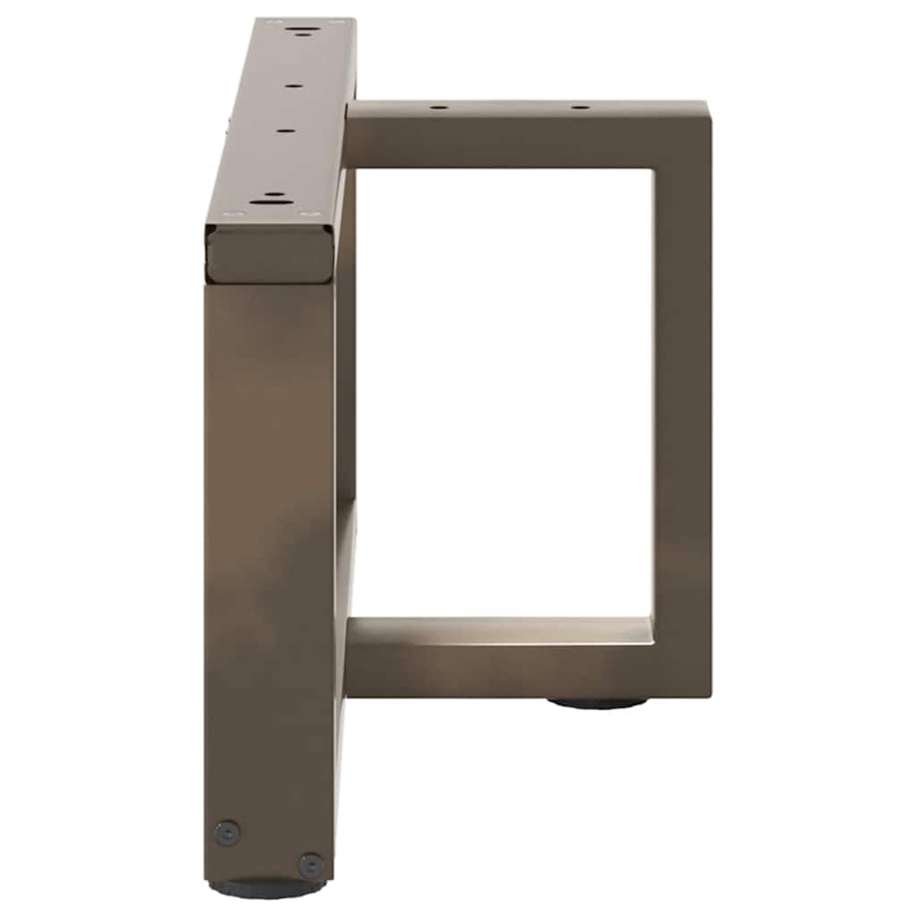 2 db fekete, T-alakú acél dohányzóasztal láb 70x25x(30-31) cm