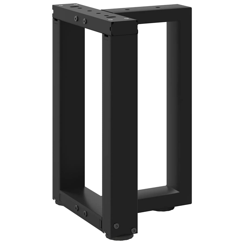 2 db fekete, T-alakú acél dohányzóasztal láb 28x25x(42-43) cm