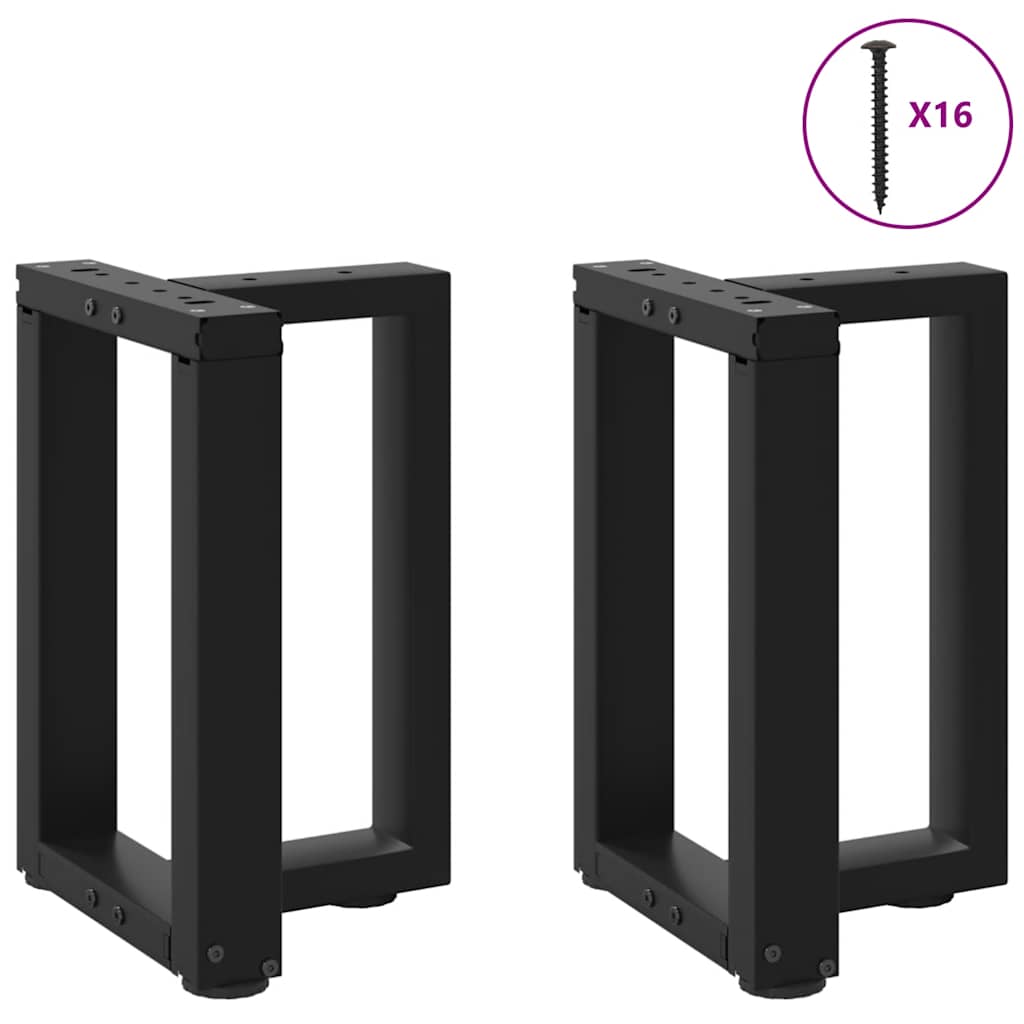 2 db fekete, T-alakú acél dohányzóasztal láb 28x25x(42-43) cm