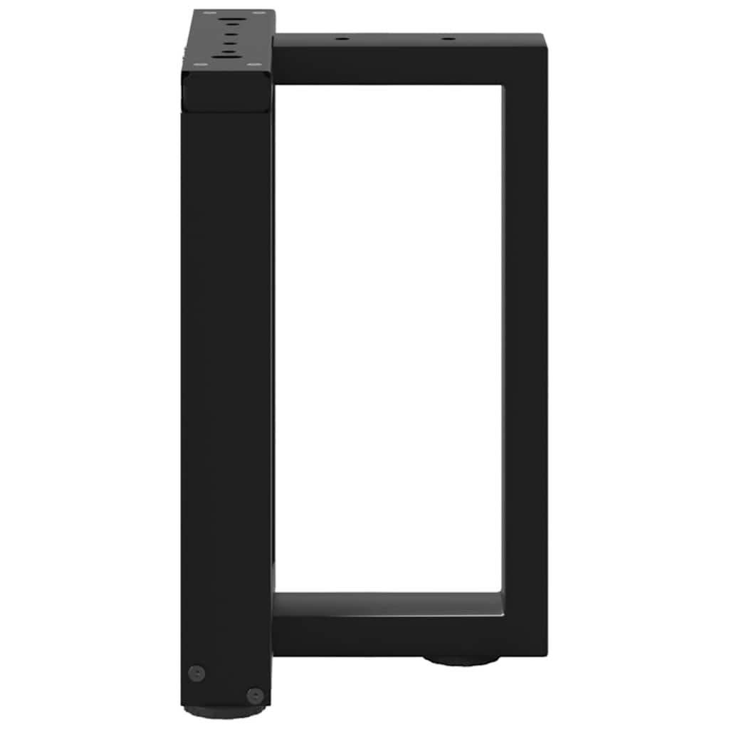 2 db fekete, T-alakú acél dohányzóasztal láb 28x25x(42-43) cm