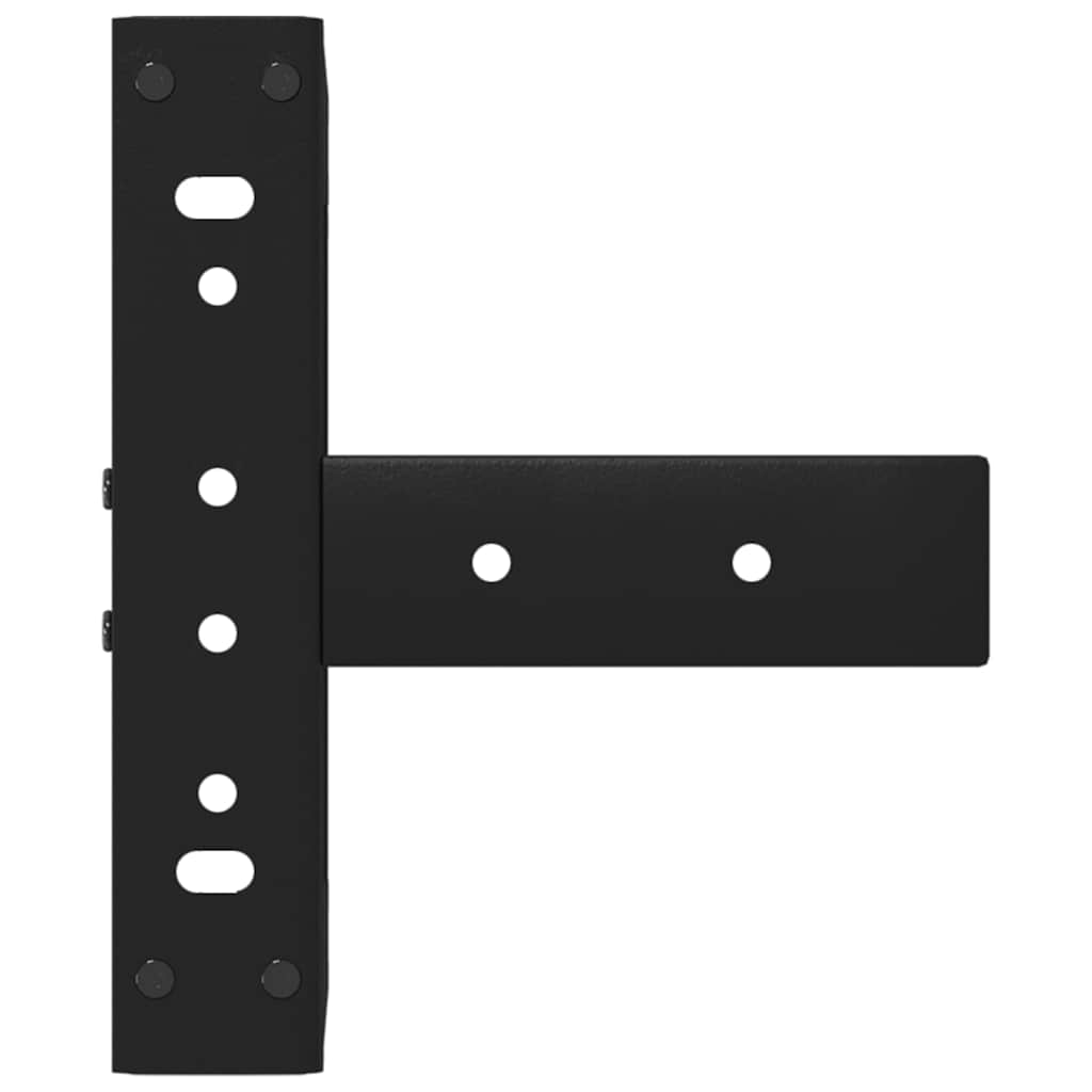 2 db fekete, T-alakú acél dohányzóasztal láb 28x25x(42-43) cm